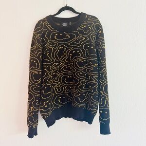 WESC Black Drippy Smiley Sweater from Saks Fifth Avenue